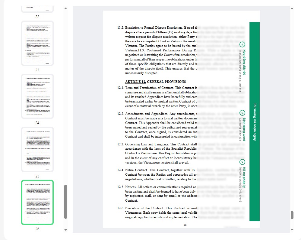 Hợp đồng dịch vụ tiếng anh 3