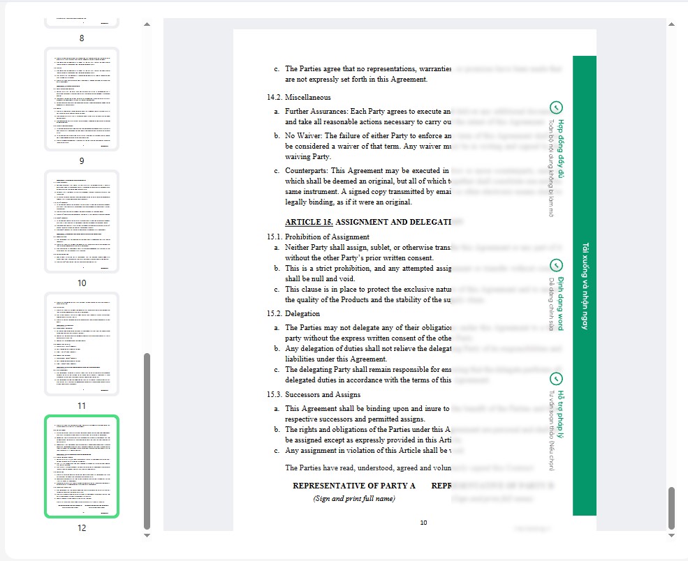 Hợp đồng mua bán hàng hóa tiếng anh - sale contract 3