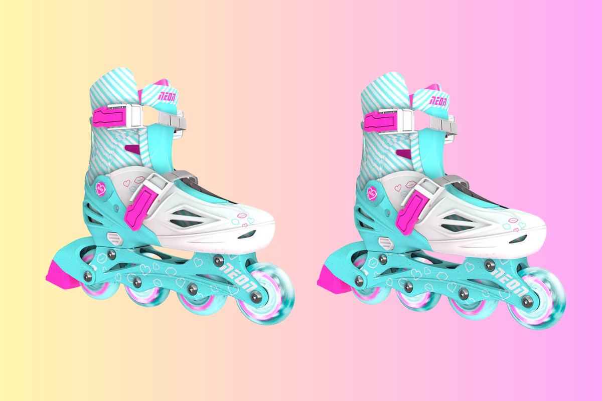 Patin Neon Inline Yvolution xanh ngọc dễ thương cho bé