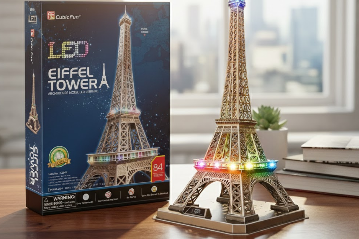 Tháp Eiffel 3D có đèn LED – mô hình lắp ráp đầy cảm hứng